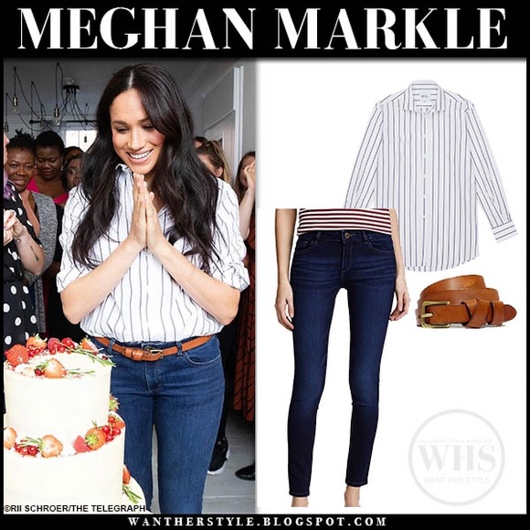 With Nothing Underneath shirt ASO Meghan Markle - Picture 3 of 9
